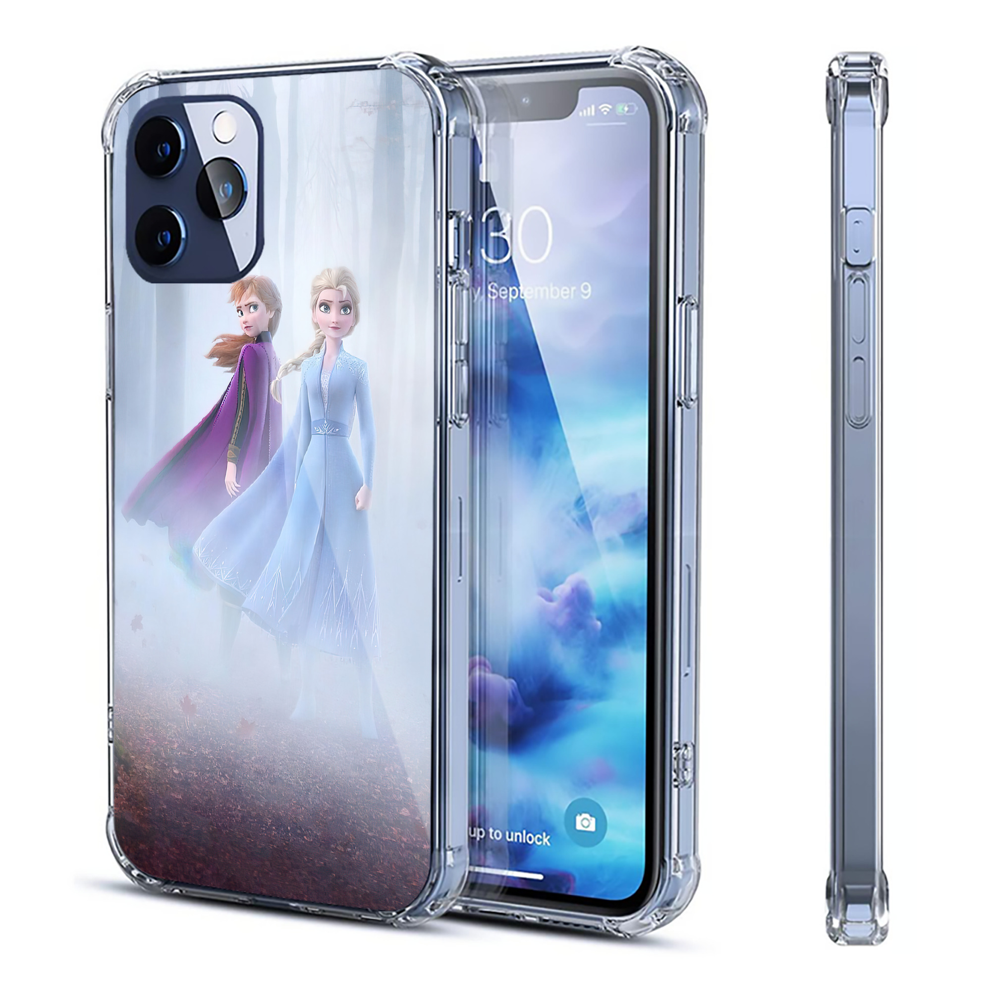 （画像用） アナと雪の女王 アンナ エルサ Frozen Anna Elsa 【iPhone 12シリーズ対応】透明スマホケース（クリアソフトケース）